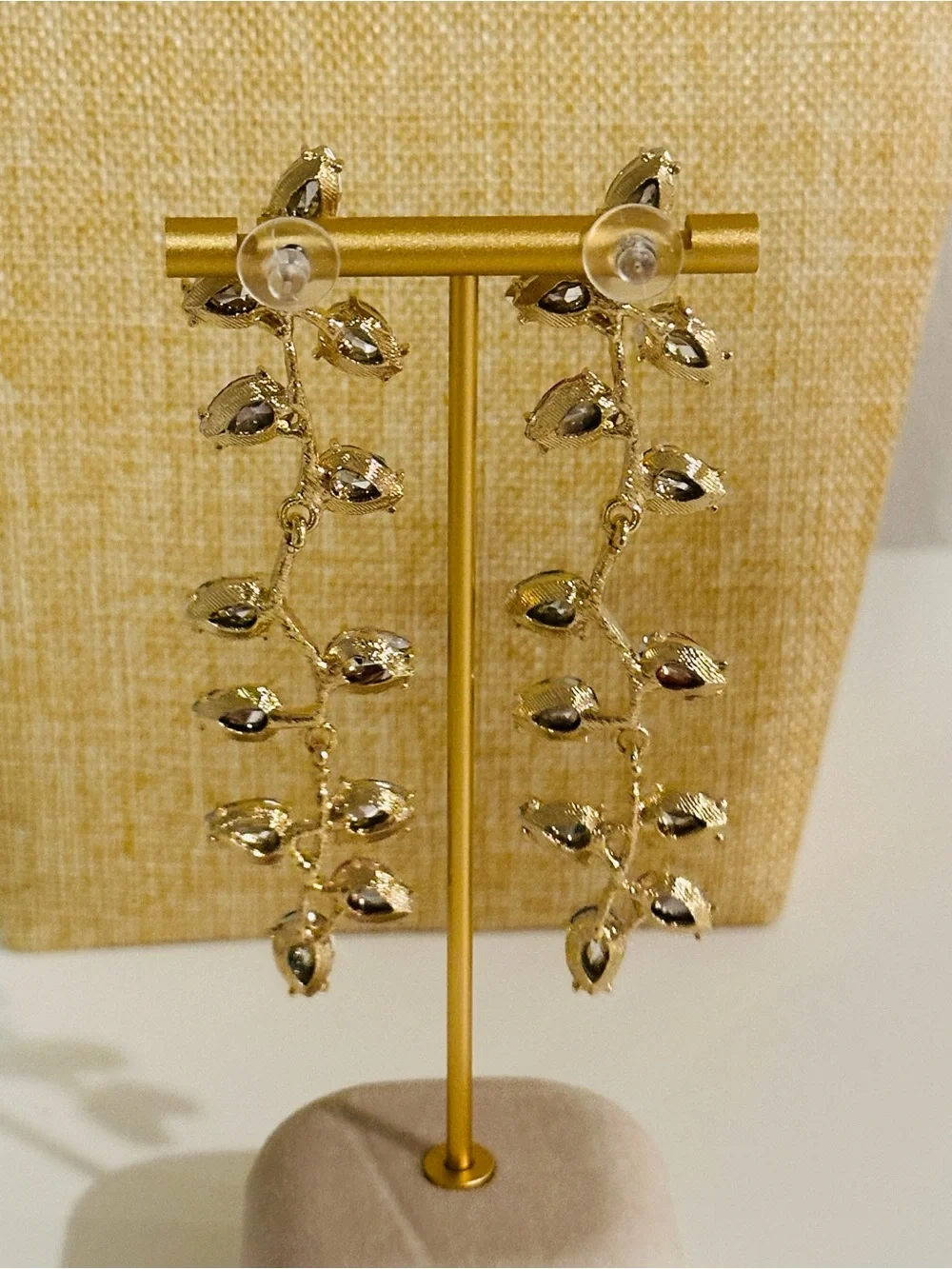 Fashion Jewelry Gold-Tone Multicolor Teardrop Dangle Earrings
